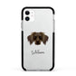 Dameranian Personalised Apple iPhone 11 in White with Black Impact Case