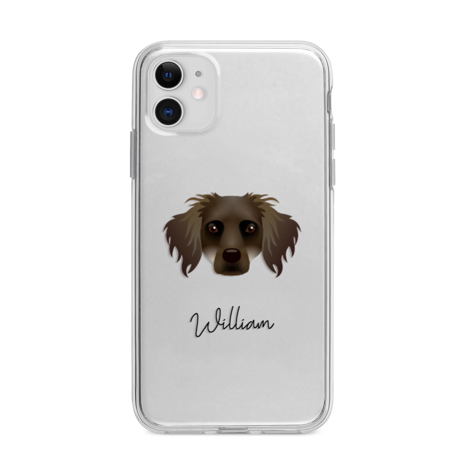 Dameranian Personalised Apple iPhone 11 in White with Bumper Case