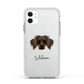 Dameranian Personalised Apple iPhone 11 in White with White Impact Case