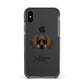 Dameranian Personalised Apple iPhone Xs Impact Case Black Edge on Black Phone