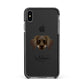 Dameranian Personalised Apple iPhone Xs Max Impact Case Black Edge on Black Phone