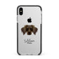 Dameranian Personalised Apple iPhone Xs Max Impact Case Black Edge on Silver Phone