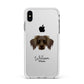 Dameranian Personalised Apple iPhone Xs Max Impact Case White Edge on Silver Phone