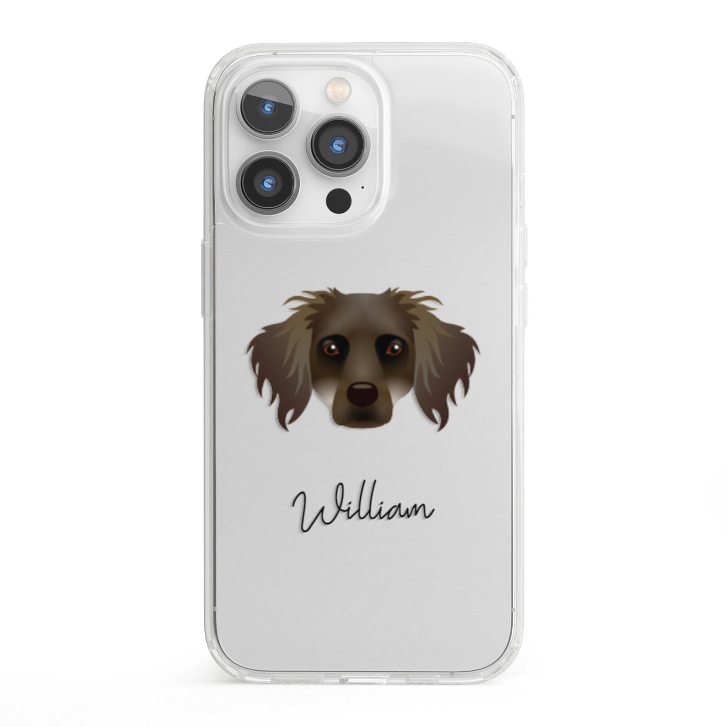 Dameranian Personalised iPhone 13 Pro Clear Bumper Case
