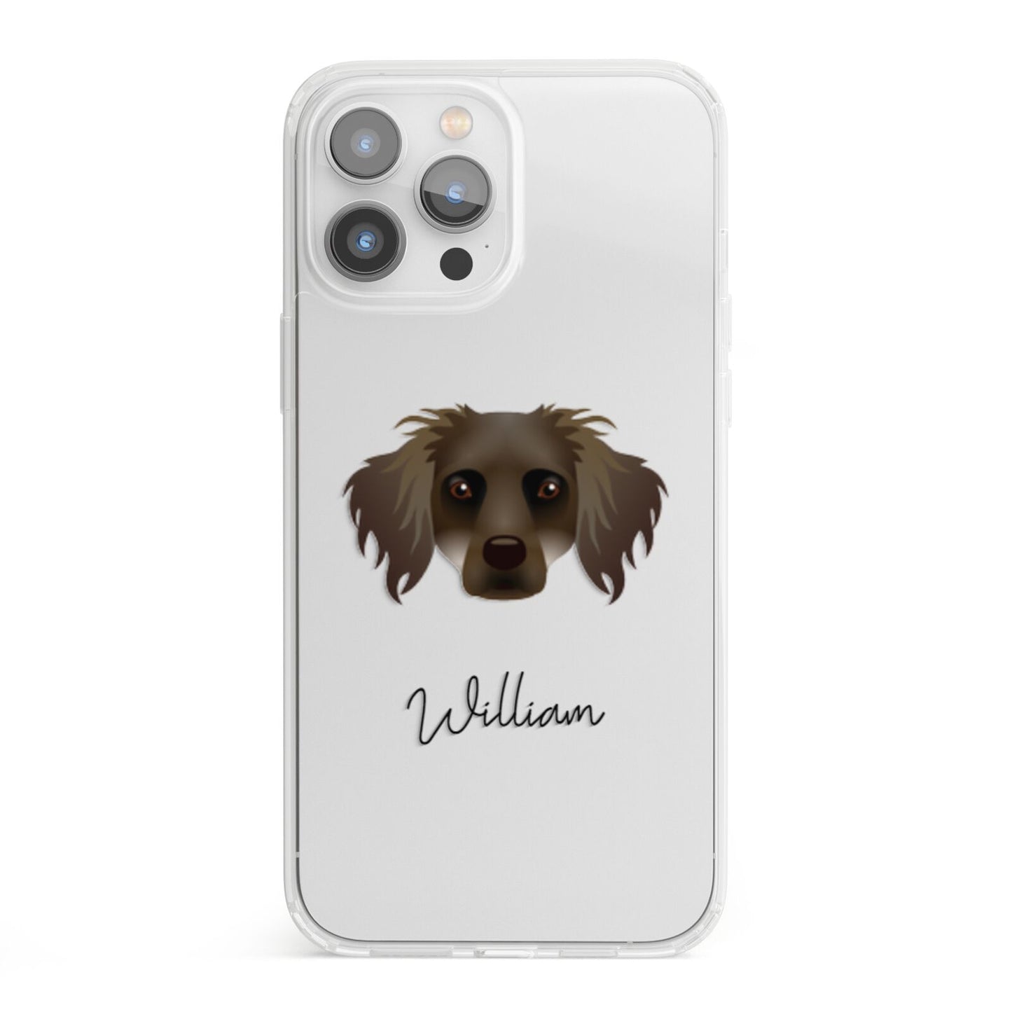 Dameranian Personalised iPhone 13 Pro Max Clear Bumper Case
