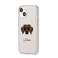 Dameranian Personalised iPhone 14 Clear Tough Case Starlight Angled Image