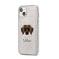 Dameranian Personalised iPhone 14 Plus Glitter Tough Case Starlight Angled Image