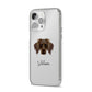 Dameranian Personalised iPhone 14 Pro Max Clear Tough Case Silver Angled Image