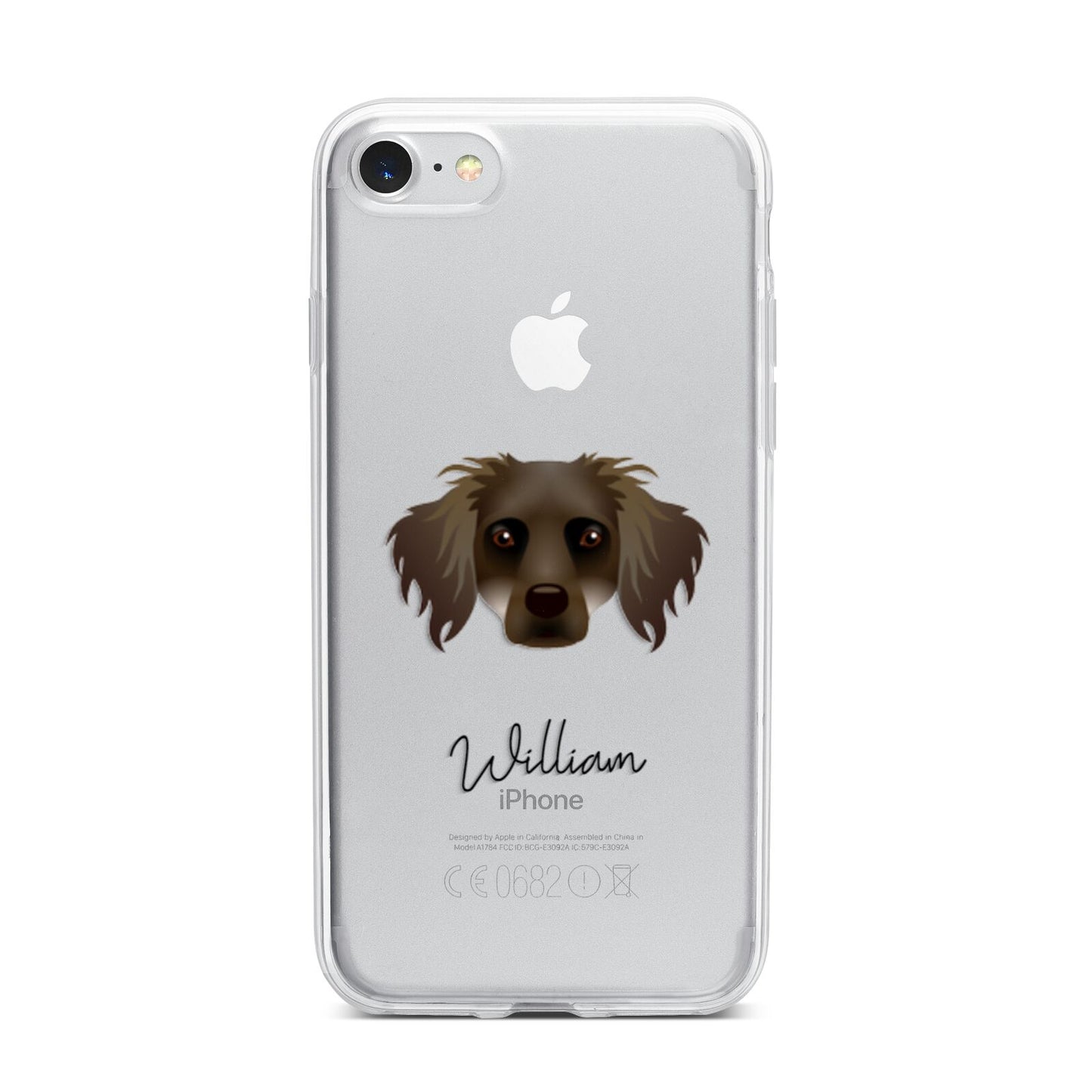 Dameranian Personalised iPhone 7 Bumper Case on Silver iPhone