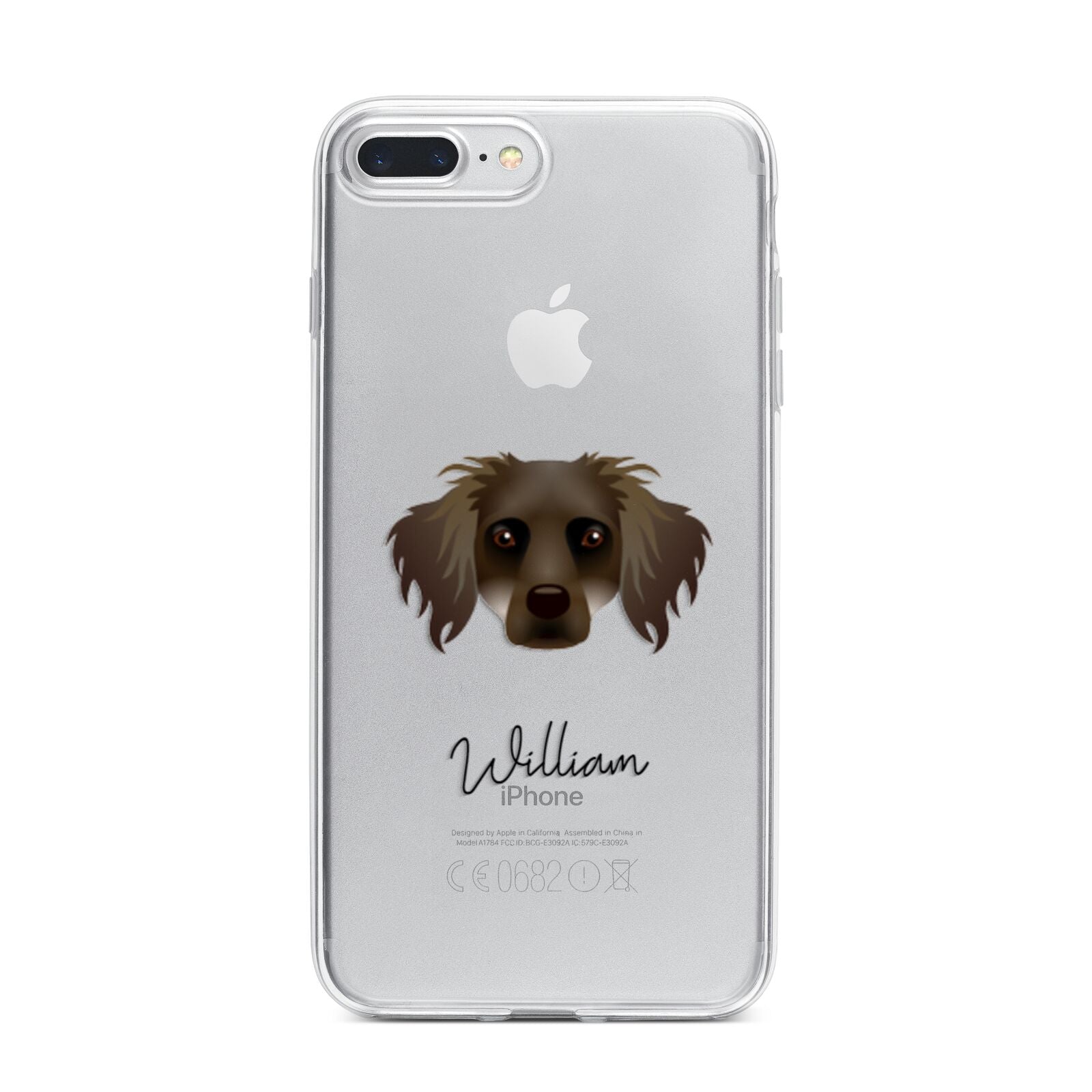Dameranian Personalised iPhone 7 Plus Bumper Case on Silver iPhone