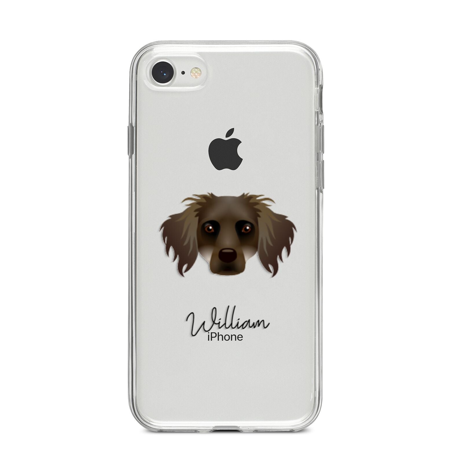 Dameranian Personalised iPhone 8 Bumper Case on Silver iPhone