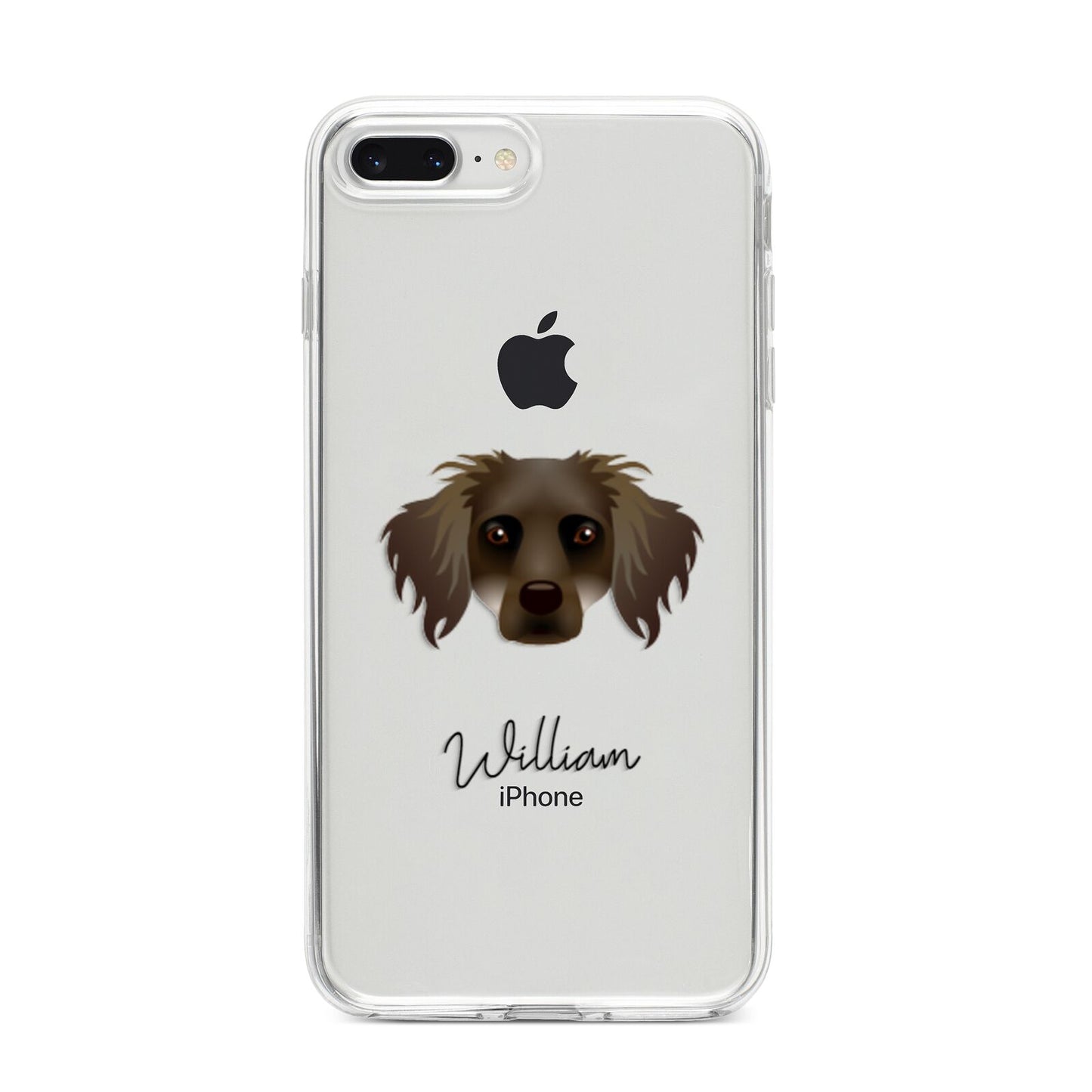 Dameranian Personalised iPhone 8 Plus Bumper Case on Silver iPhone