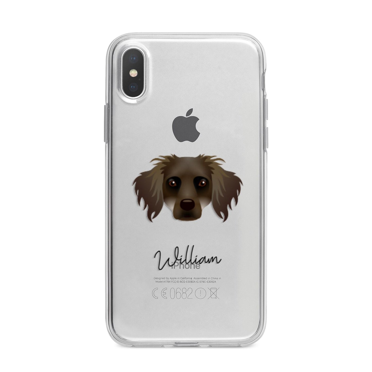 Dameranian Personalised iPhone X Bumper Case on Silver iPhone Alternative Image 1