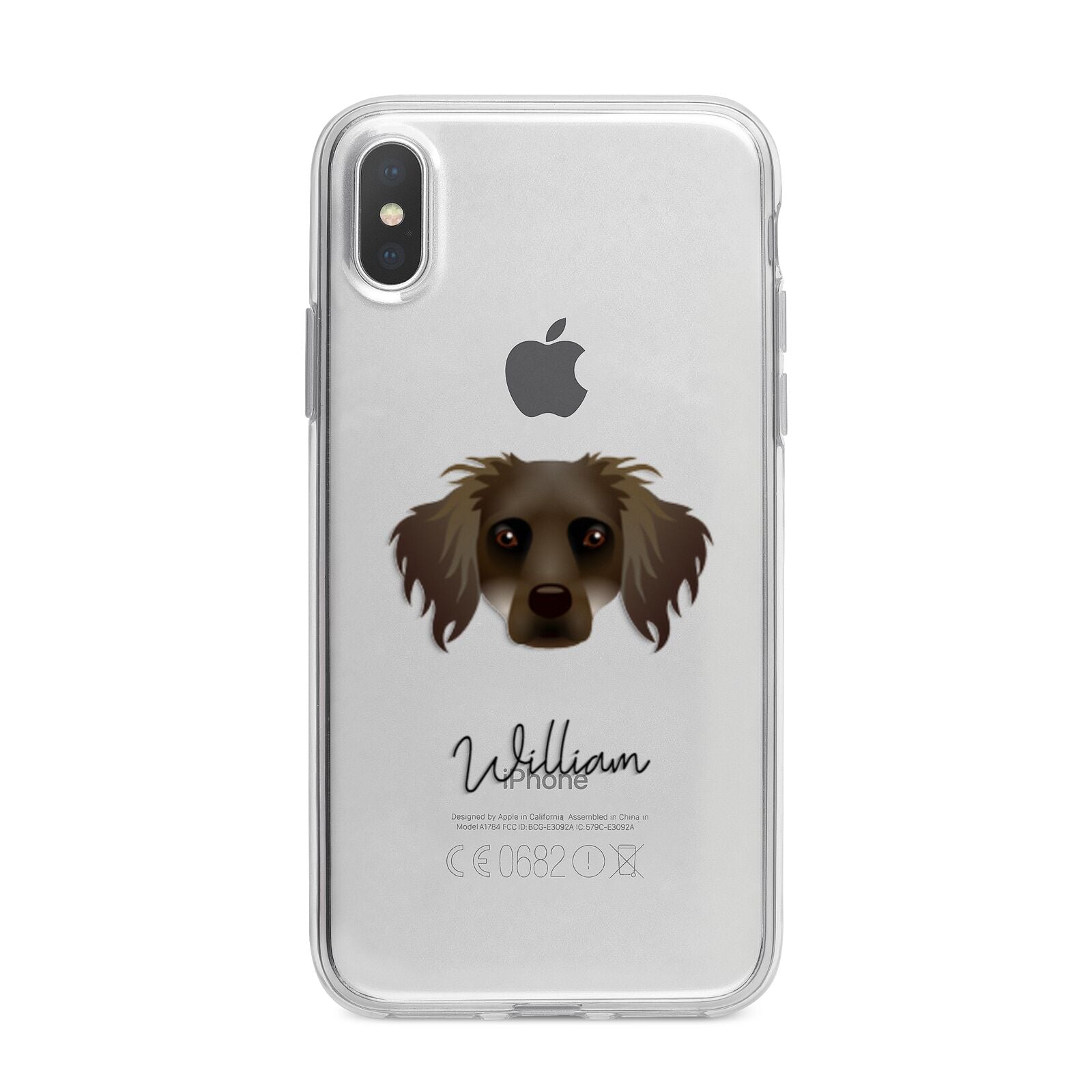 Dameranian Personalised iPhone X Bumper Case on Silver iPhone Alternative Image 1