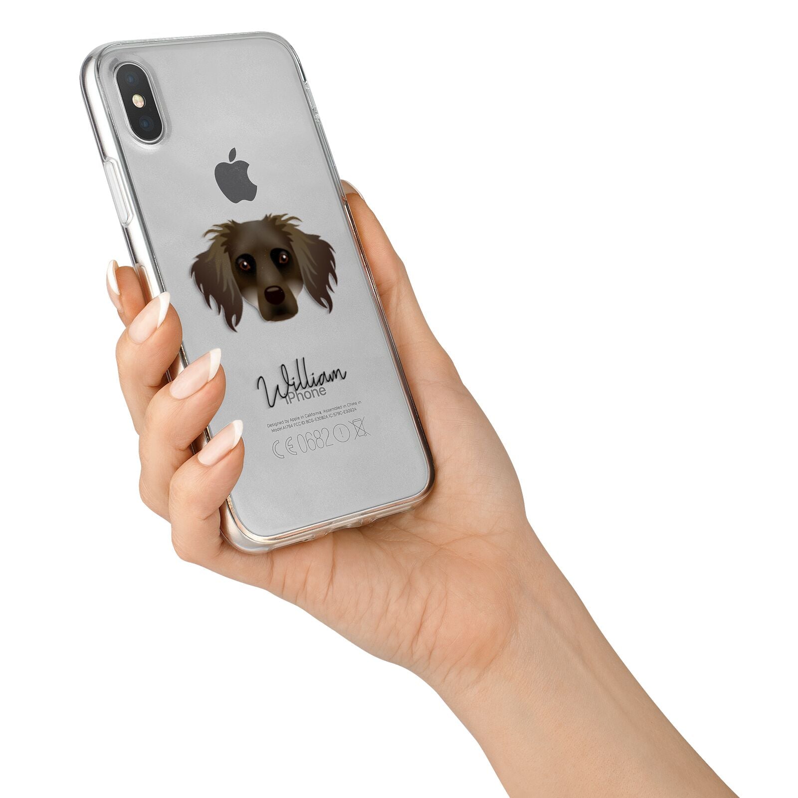 Dameranian Personalised iPhone X Bumper Case on Silver iPhone Alternative Image 2