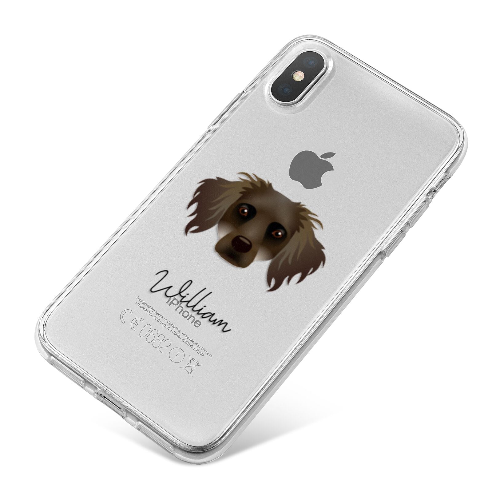Dameranian Personalised iPhone X Bumper Case on Silver iPhone