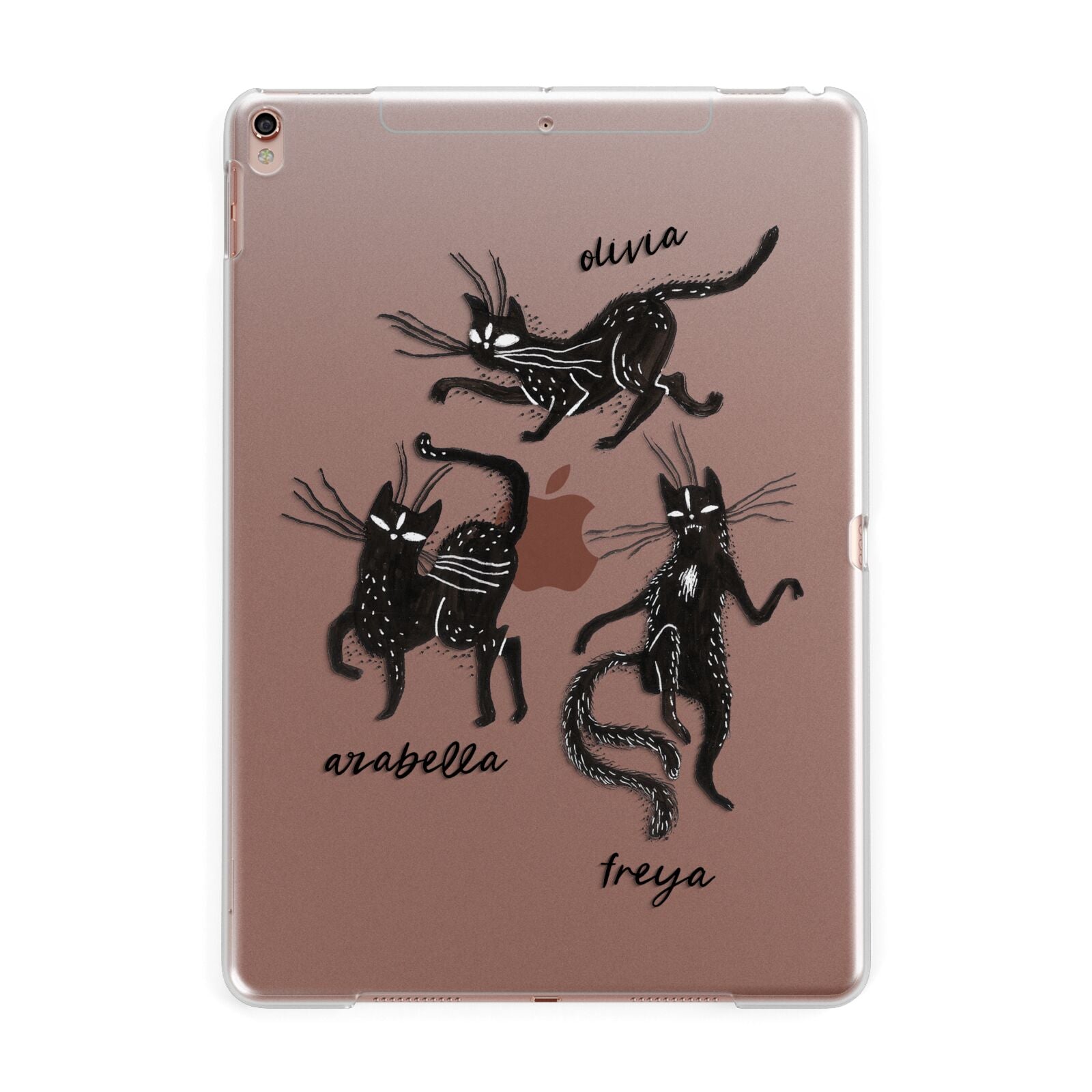 Dancing Cats Halloween Apple iPad Rose Gold Case
