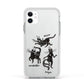 Dancing Cats Halloween Apple iPhone 11 in White with White Impact Case