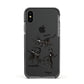 Dancing Cats Halloween Apple iPhone Xs Impact Case Black Edge on Black Phone