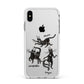 Dancing Cats Halloween Apple iPhone Xs Max Impact Case White Edge on Silver Phone