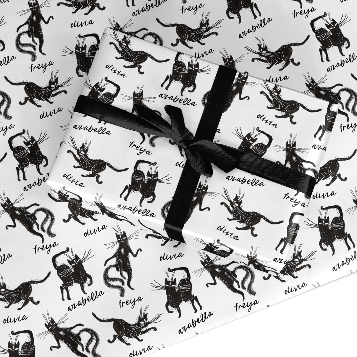 Dancing Cats Halloween Custom Wrapping Paper