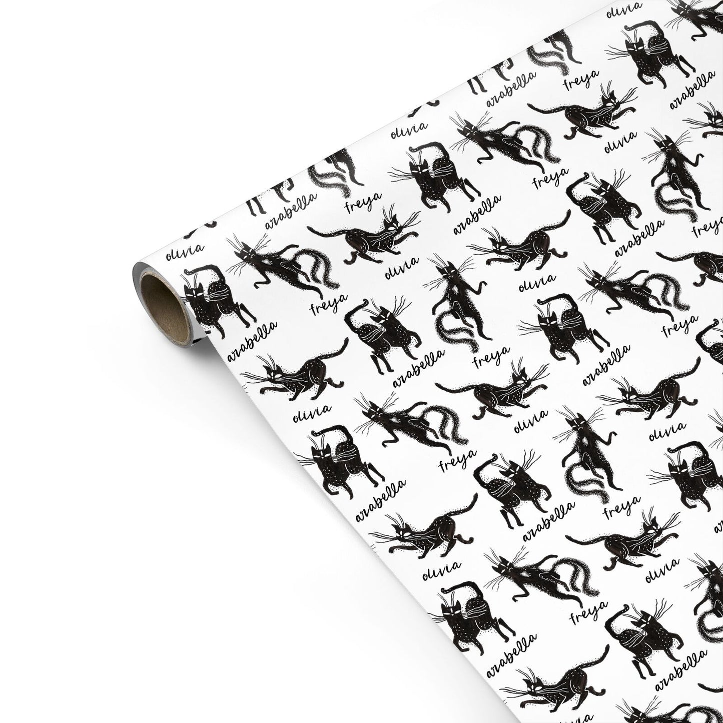 Dancing Cats Halloween Personalised Gift Wrap