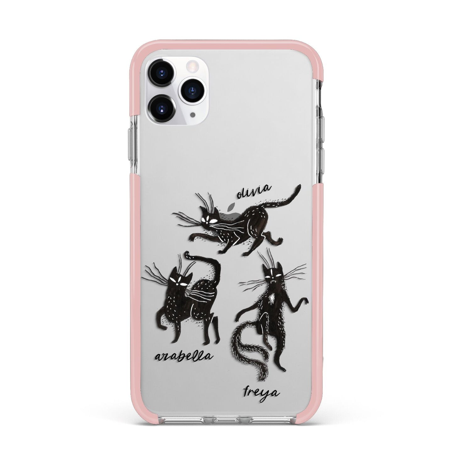 Dancing Cats Halloween iPhone 11 Pro Max Impact Pink Edge Case
