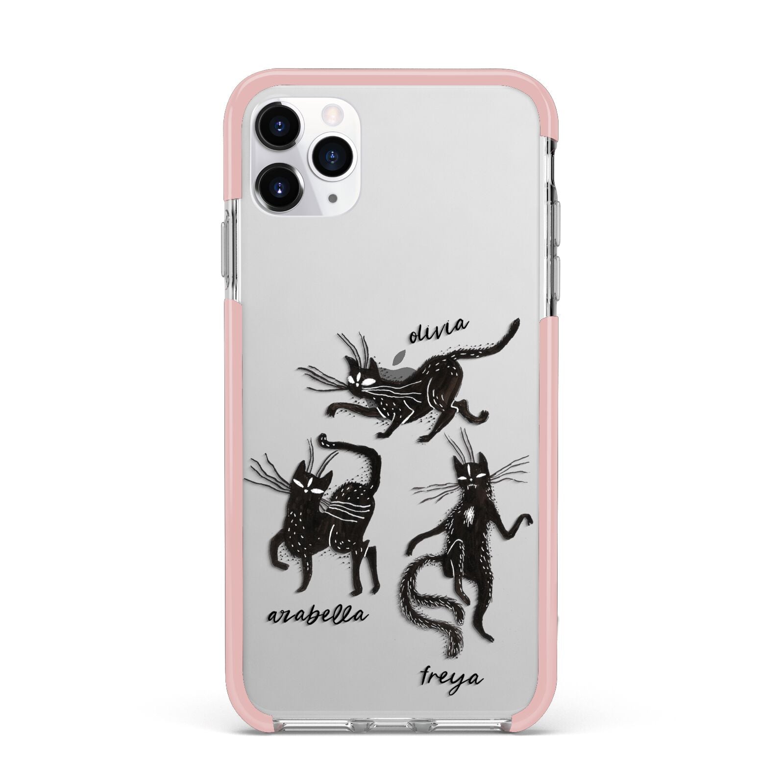 Dancing Cats Halloween iPhone 11 Pro Max Impact Pink Edge Case