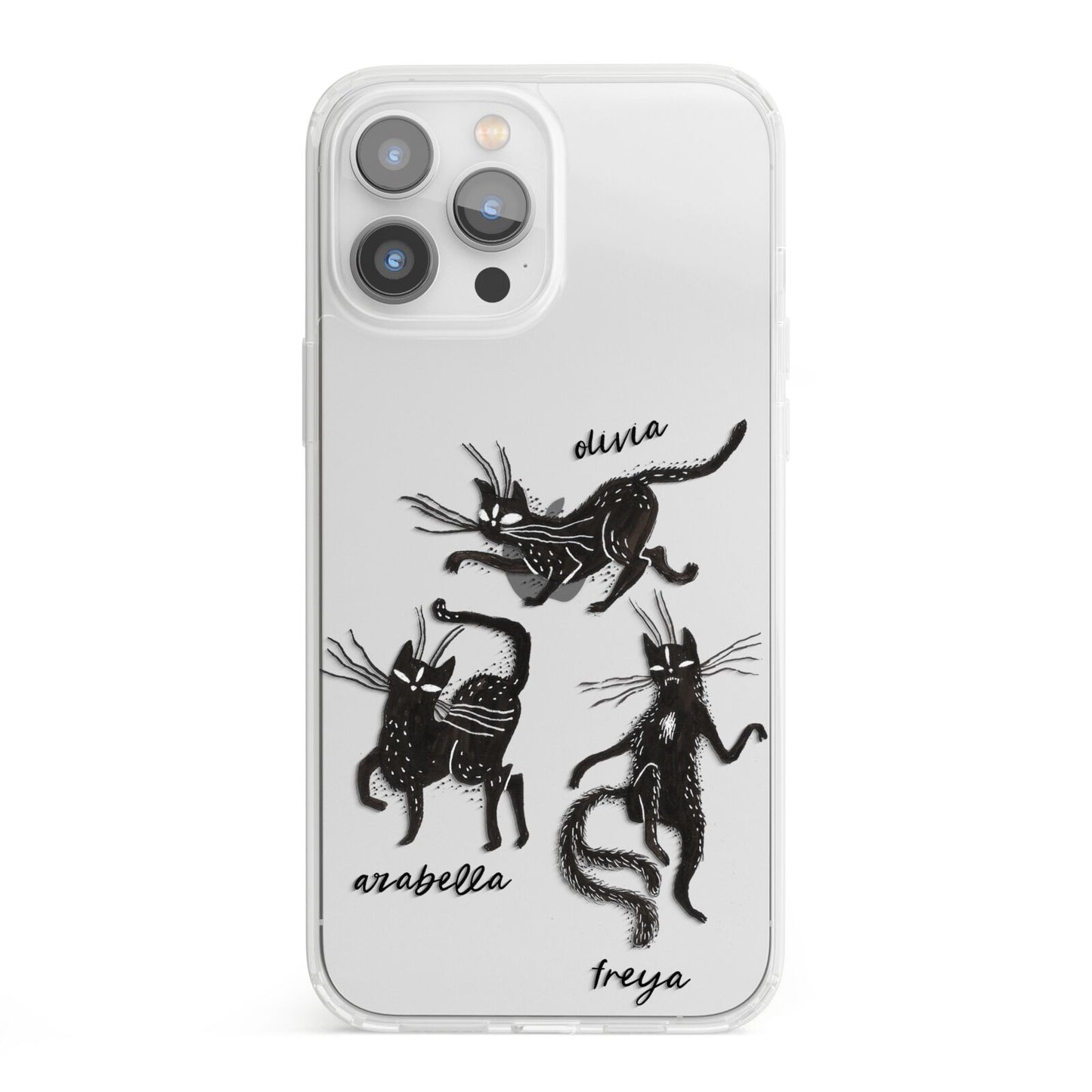 Dancing Cats Halloween iPhone 13 Pro Max Clear Bumper Case