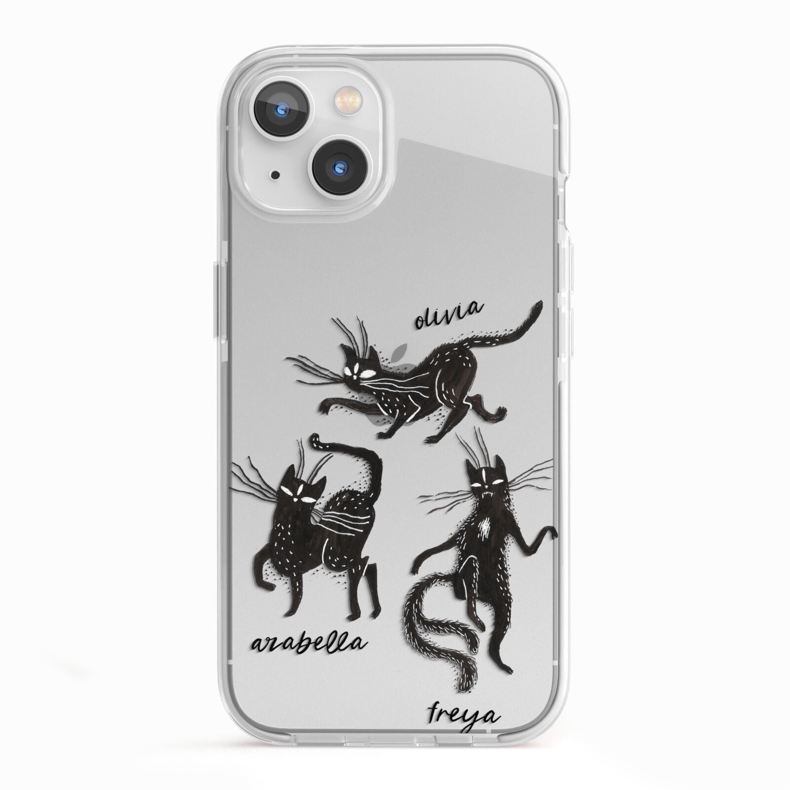 Dancing Cats Halloween iPhone 13 TPU Impact Case with White Edges