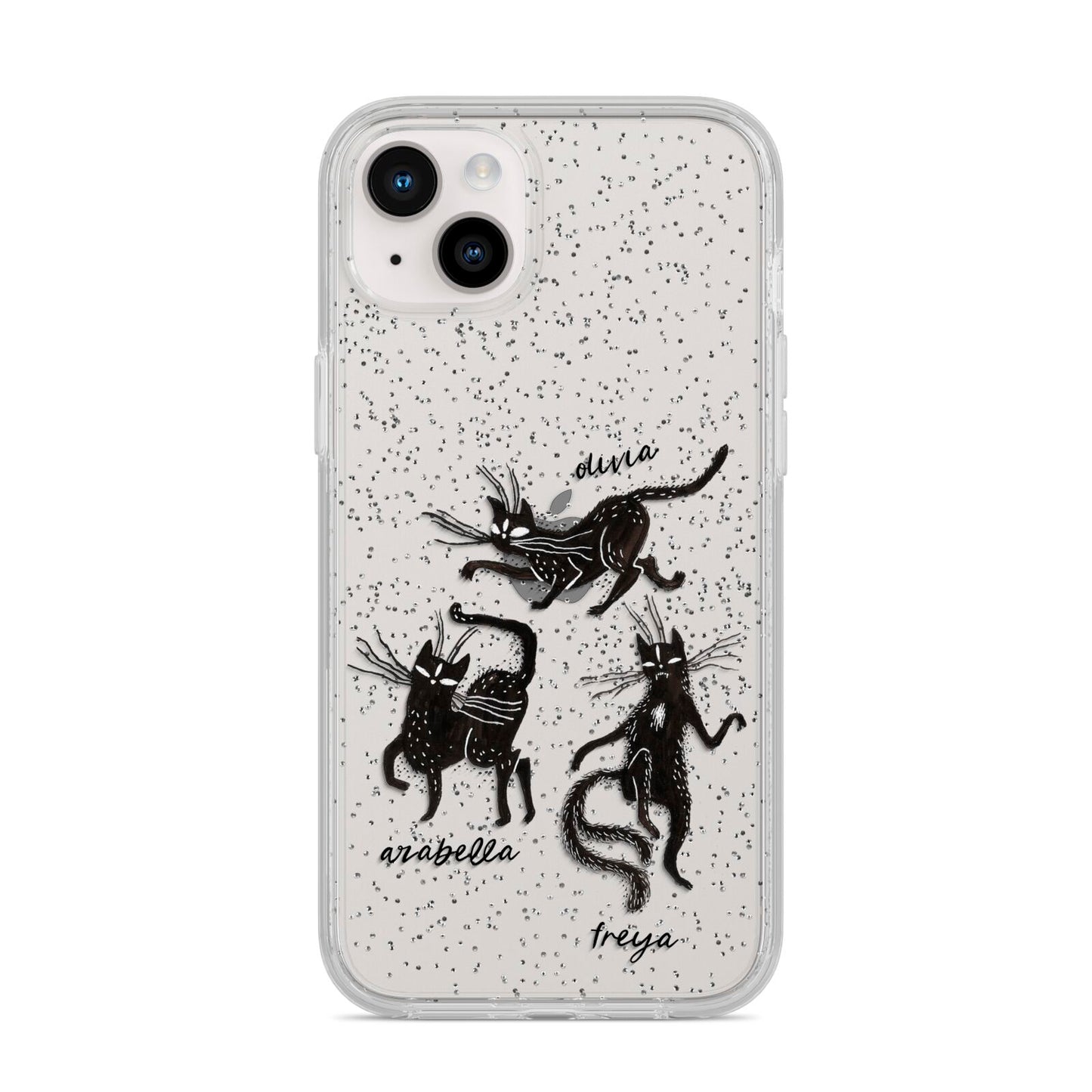Dancing Cats Halloween iPhone 14 Plus Glitter Tough Case Starlight