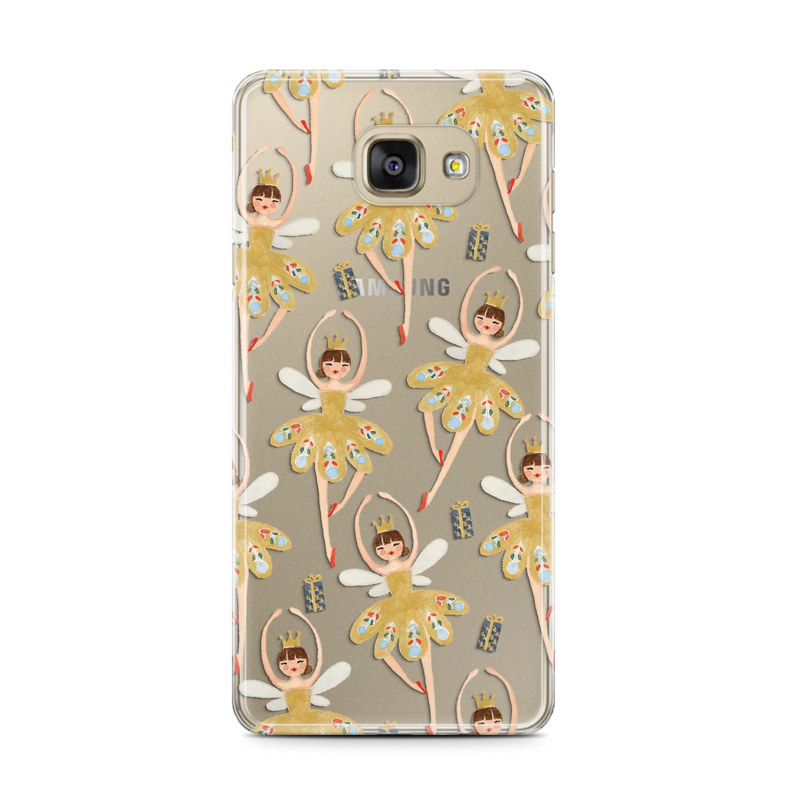 Dancing ballerina princess Samsung Galaxy A7 2016 Case on gold phone