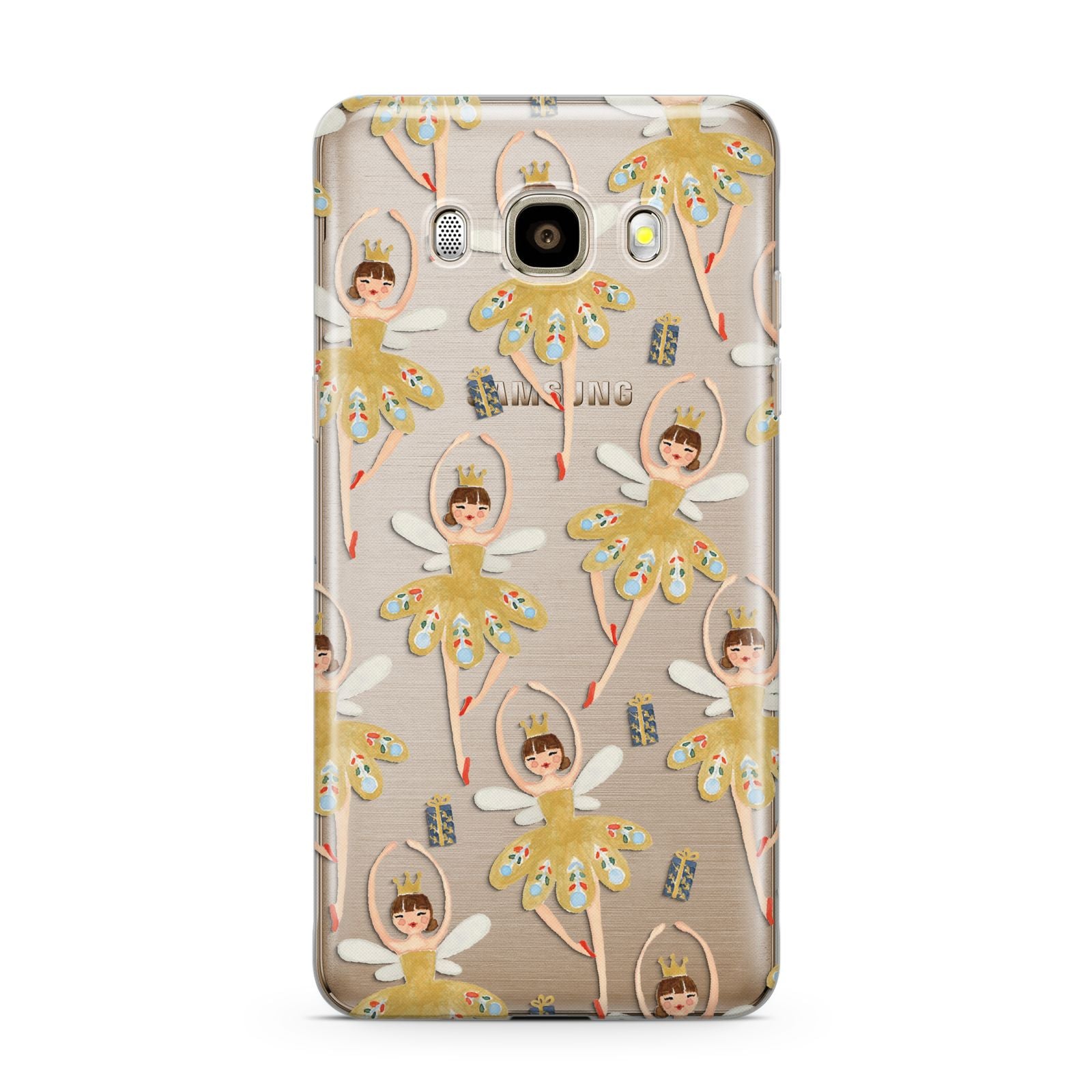 Dancing ballerina princess Samsung Galaxy J7 2016 Case on gold phone