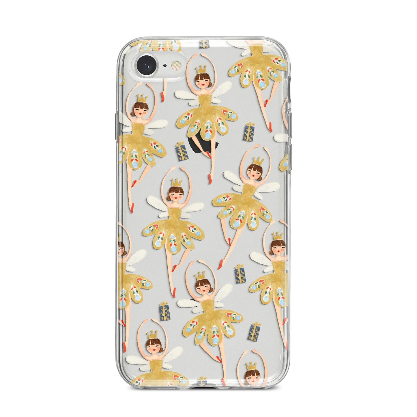 Dancing ballerina princess iPhone 8 Bumper Case on Silver iPhone