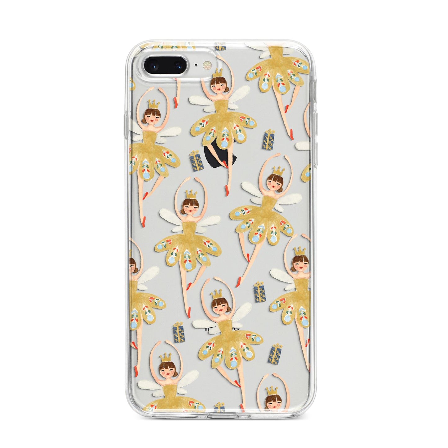 Dancing ballerina princess iPhone 8 Plus Bumper Case on Silver iPhone