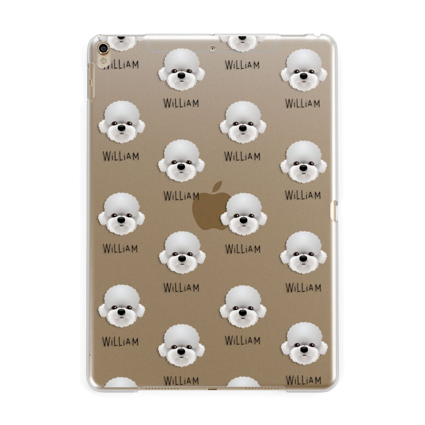 Dandie Dinmont Terrier Icon with Name Apple iPad Gold Case