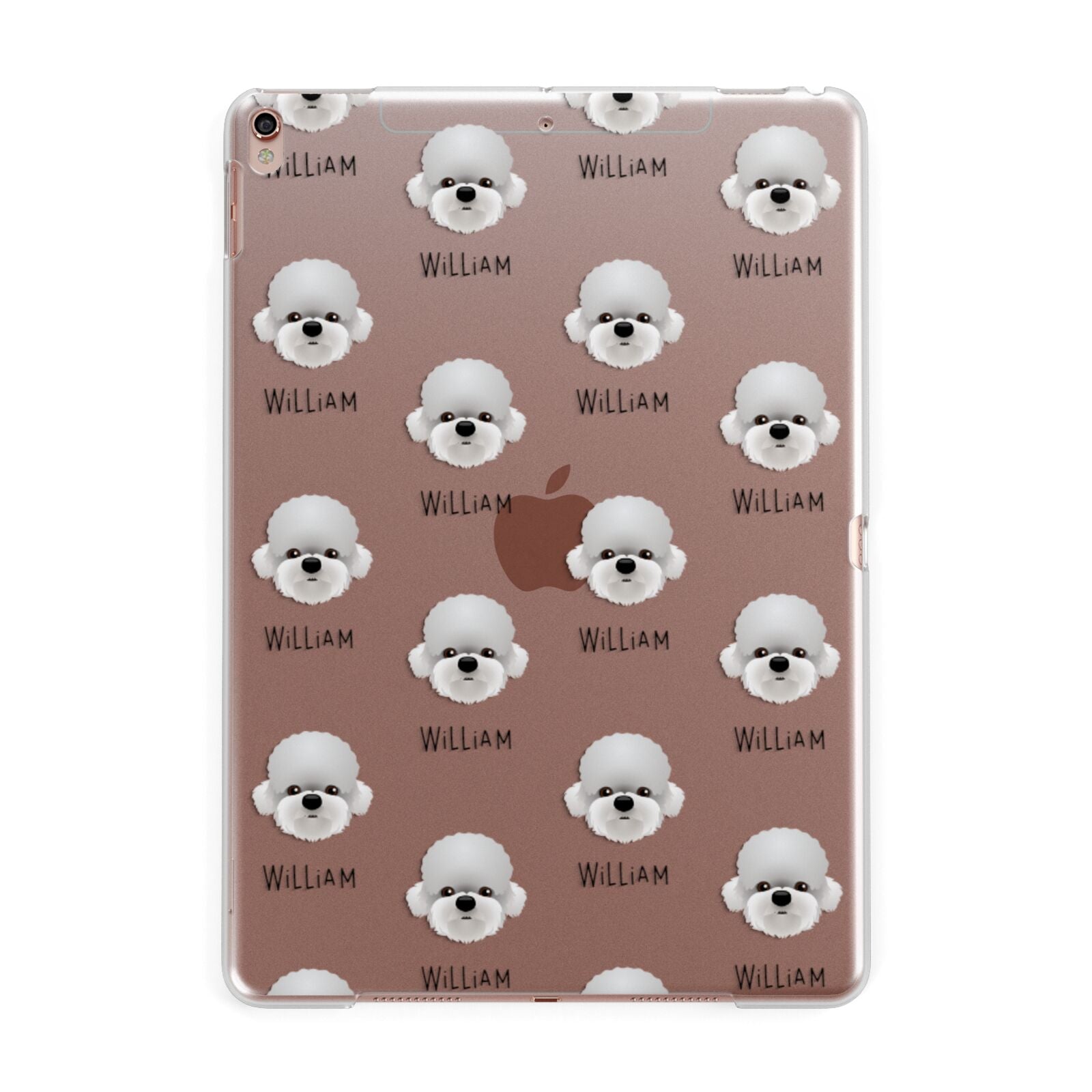 Dandie Dinmont Terrier Icon with Name Apple iPad Rose Gold Case