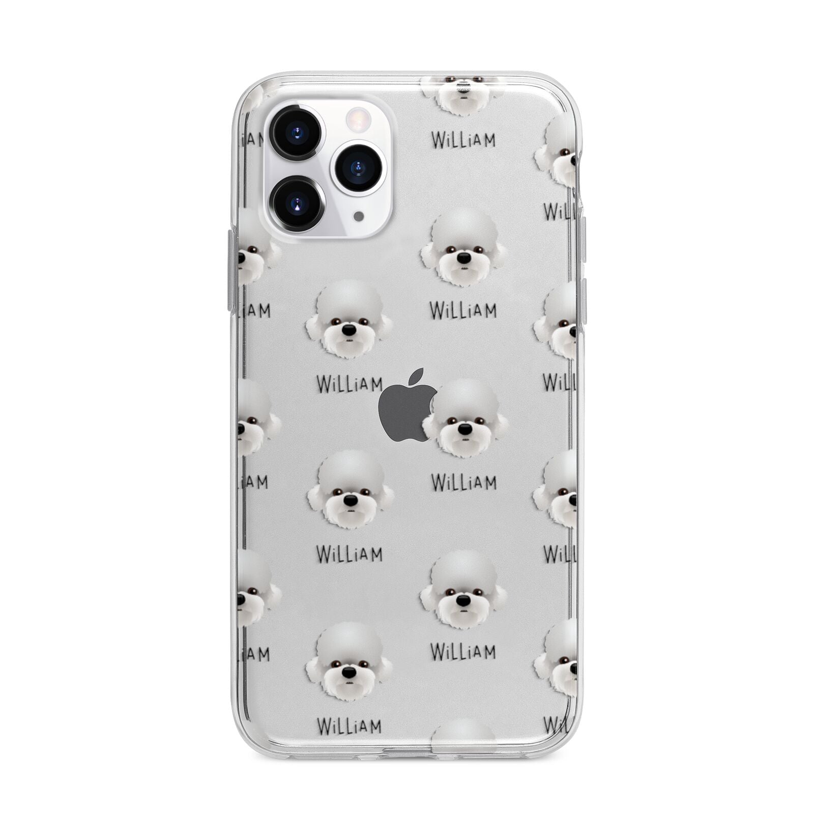 Dandie Dinmont Terrier Icon with Name Apple iPhone 11 Pro in Silver with Bumper Case