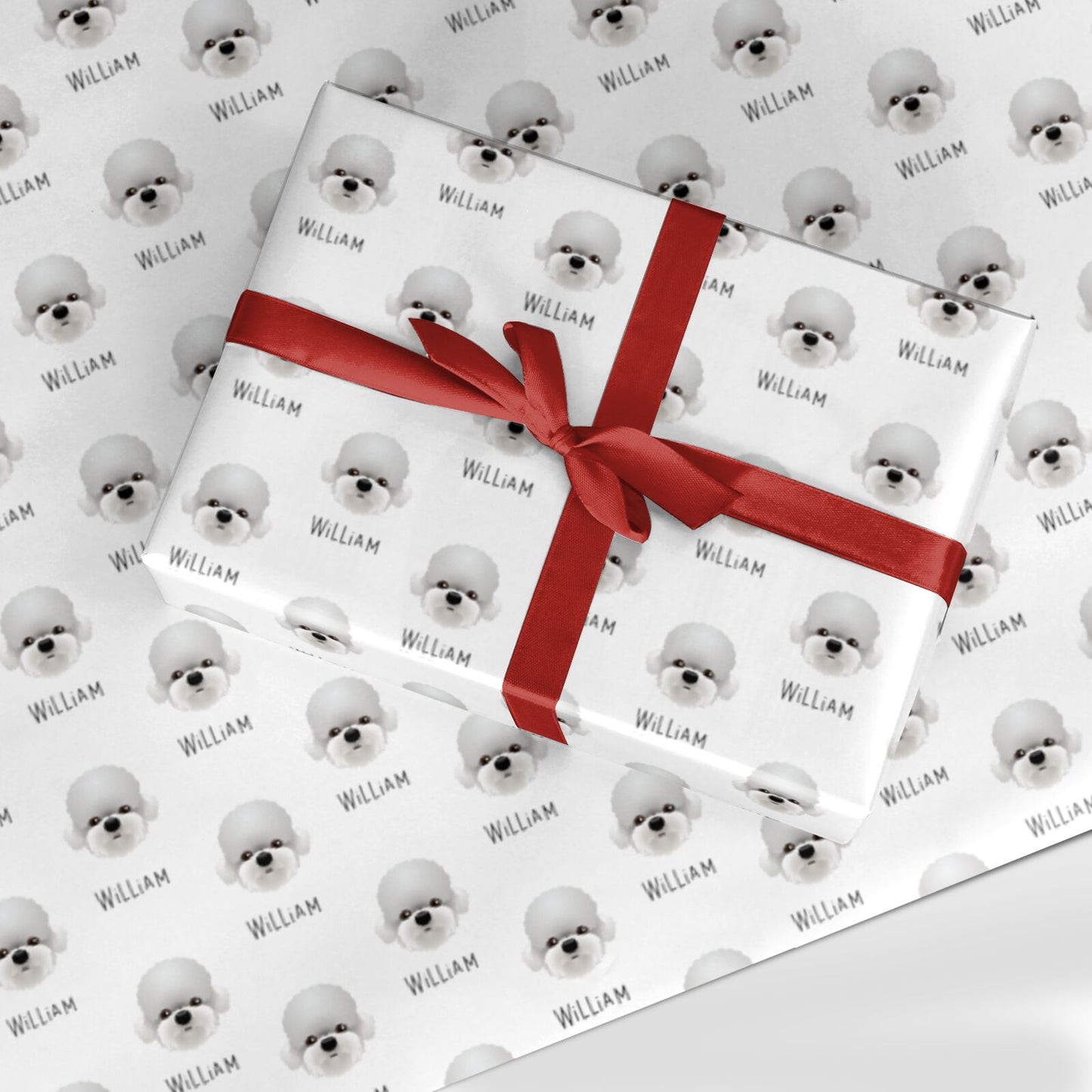Dandie Dinmont Terrier Icon with Name Custom Wrapping Paper