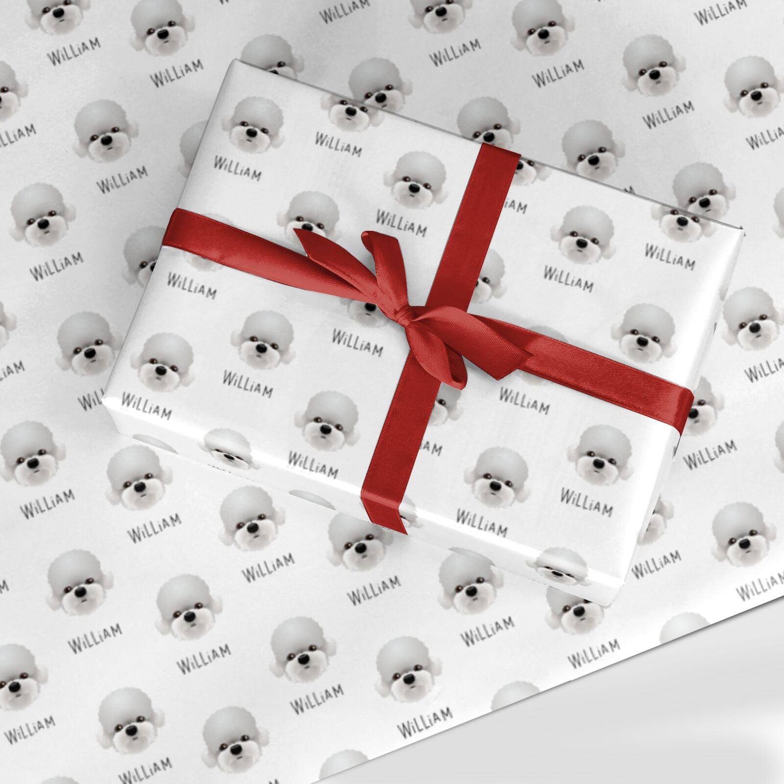 Dandie Dinmont Terrier Icon with Name Custom Wrapping Paper