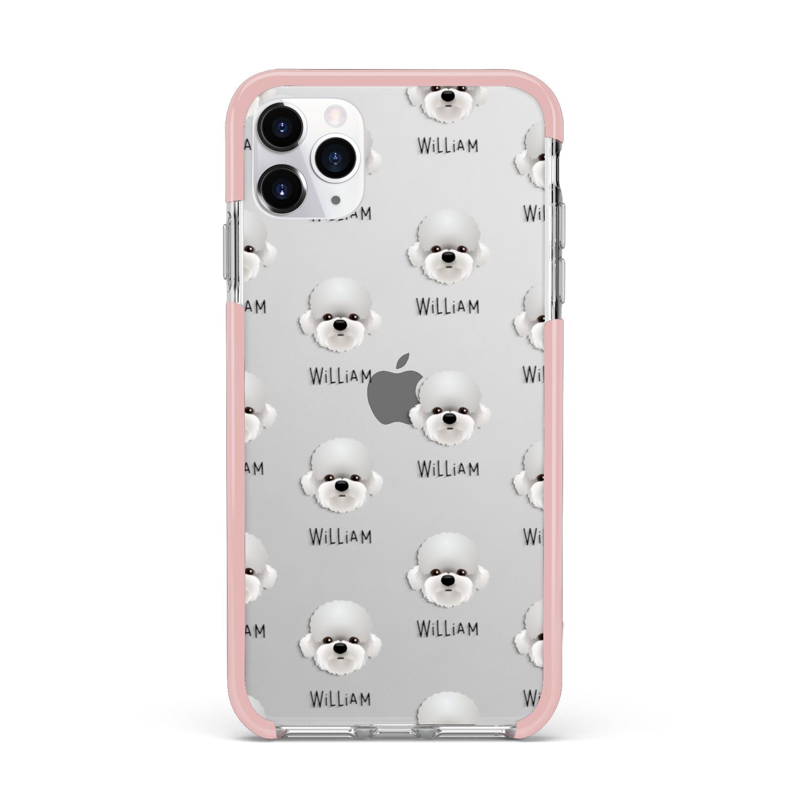 Dandie Dinmont Terrier Icon with Name iPhone 11 Pro Max Impact Pink Edge Case