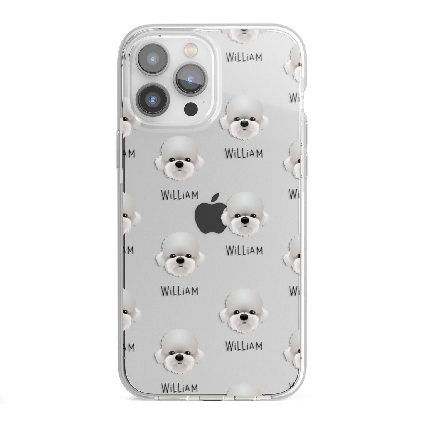 Dandie Dinmont Terrier Icon with Name iPhone 13 Pro Max TPU Impact Case with White Edges