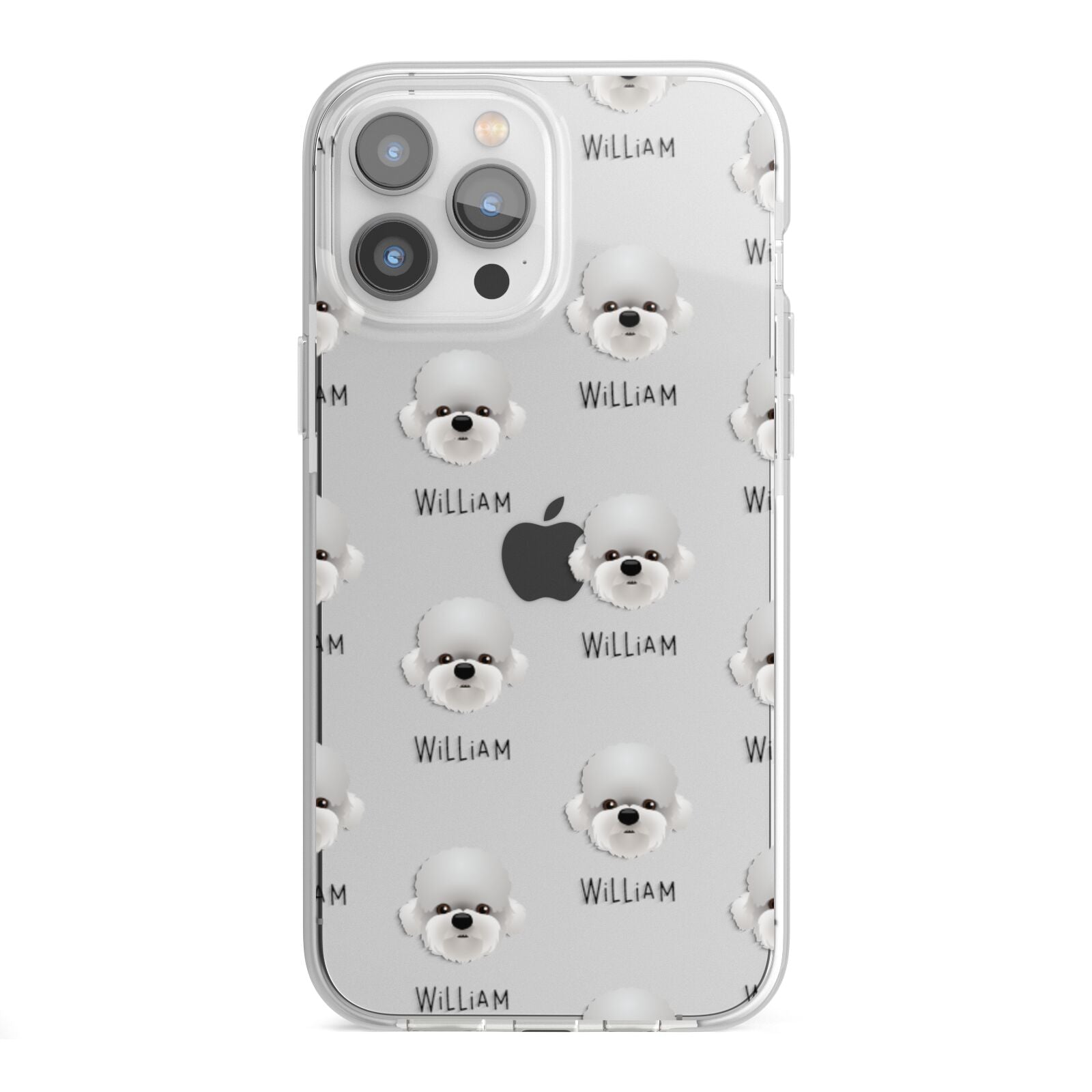 Dandie Dinmont Terrier Icon with Name iPhone 13 Pro Max TPU Impact Case with White Edges