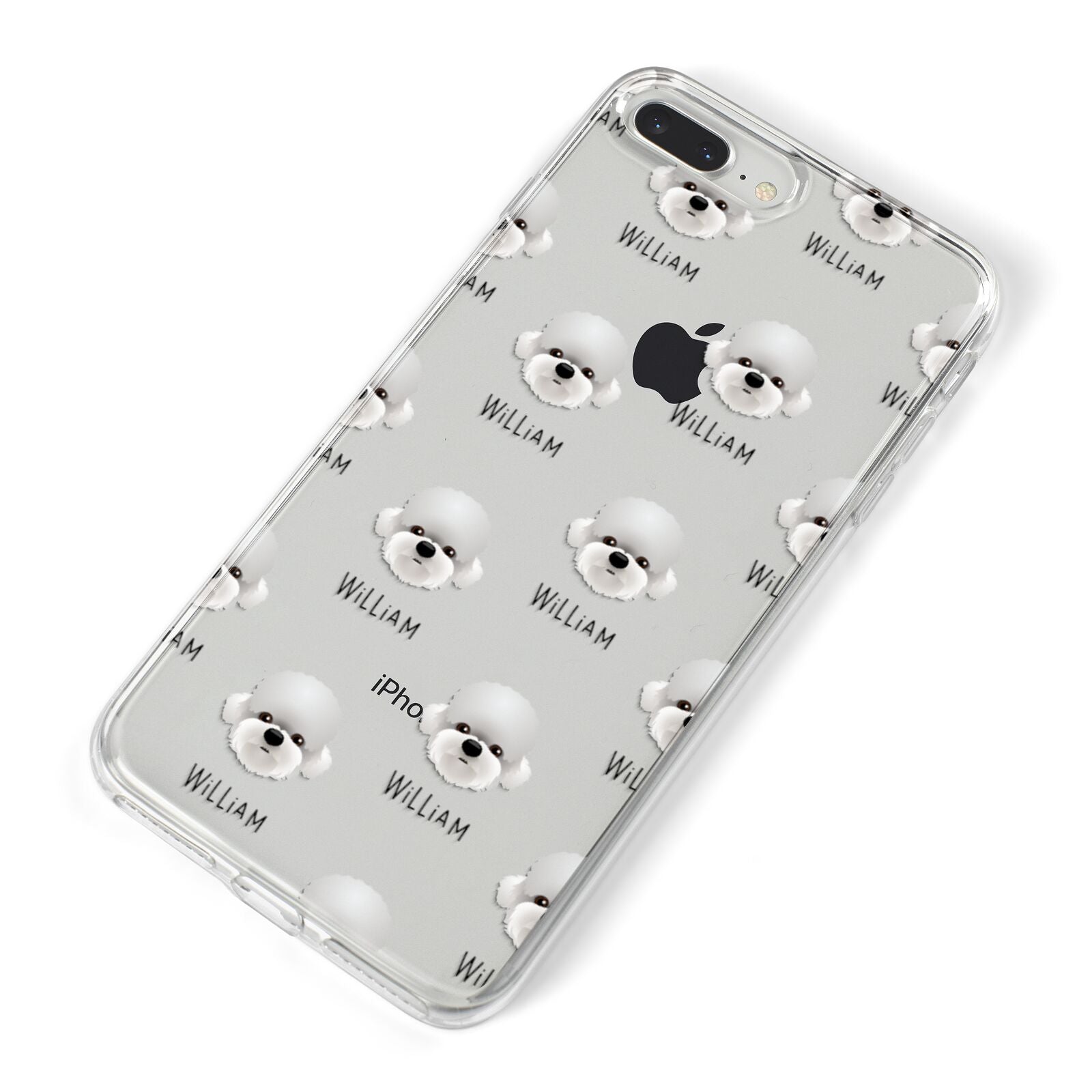 Dandie Dinmont Terrier Icon with Name iPhone 8 Plus Bumper Case on Silver iPhone Alternative Image