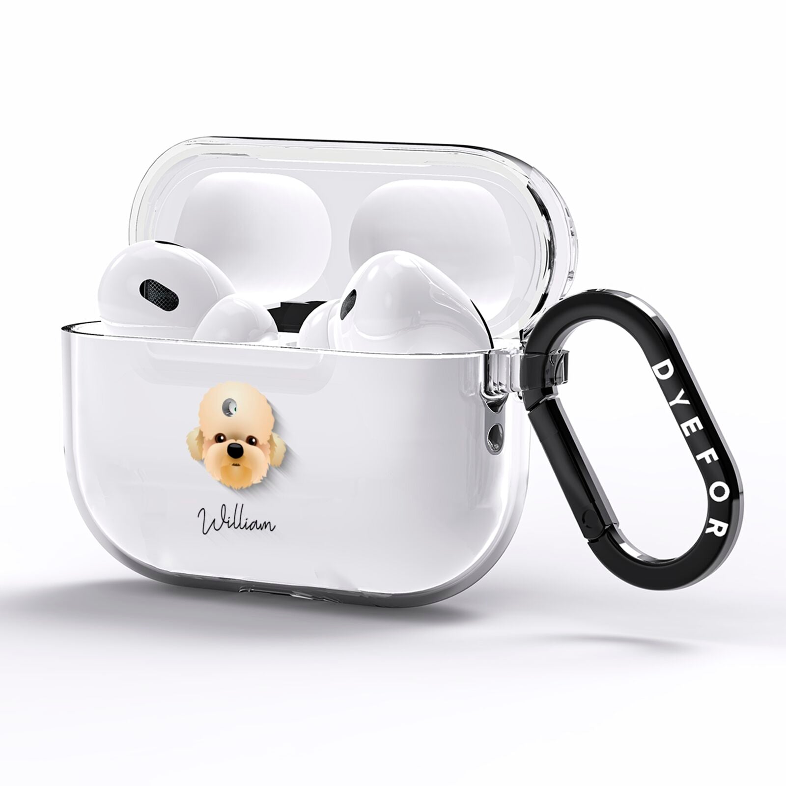Dandie Dinmont Terrier Personalised AirPods Pro Clear Case Side Image