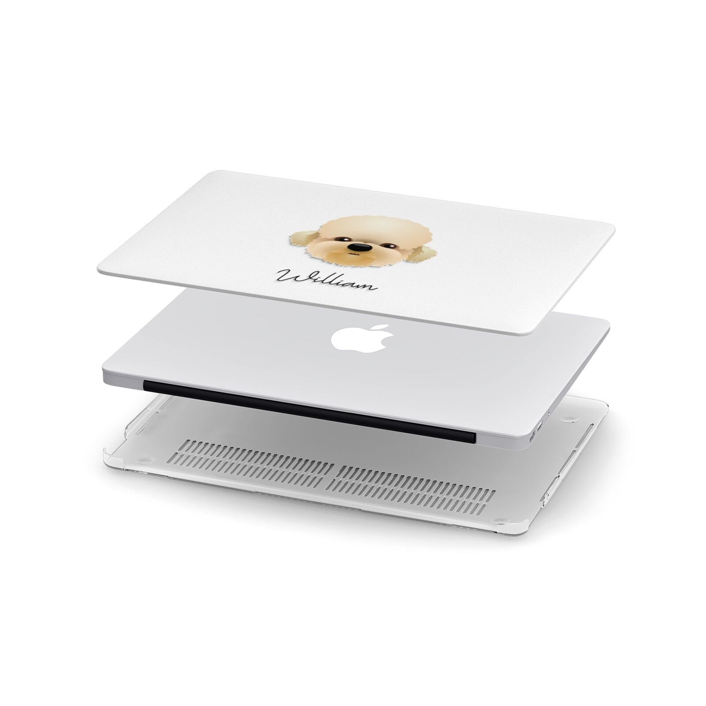 Dandie Dinmont Terrier Personalised Apple MacBook Case in Detail