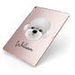 Dandie Dinmont Terrier Personalised Apple iPad Case on Rose Gold iPad Side View