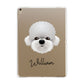 Dandie Dinmont Terrier Personalised Apple iPad Gold Case