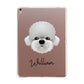 Dandie Dinmont Terrier Personalised Apple iPad Rose Gold Case