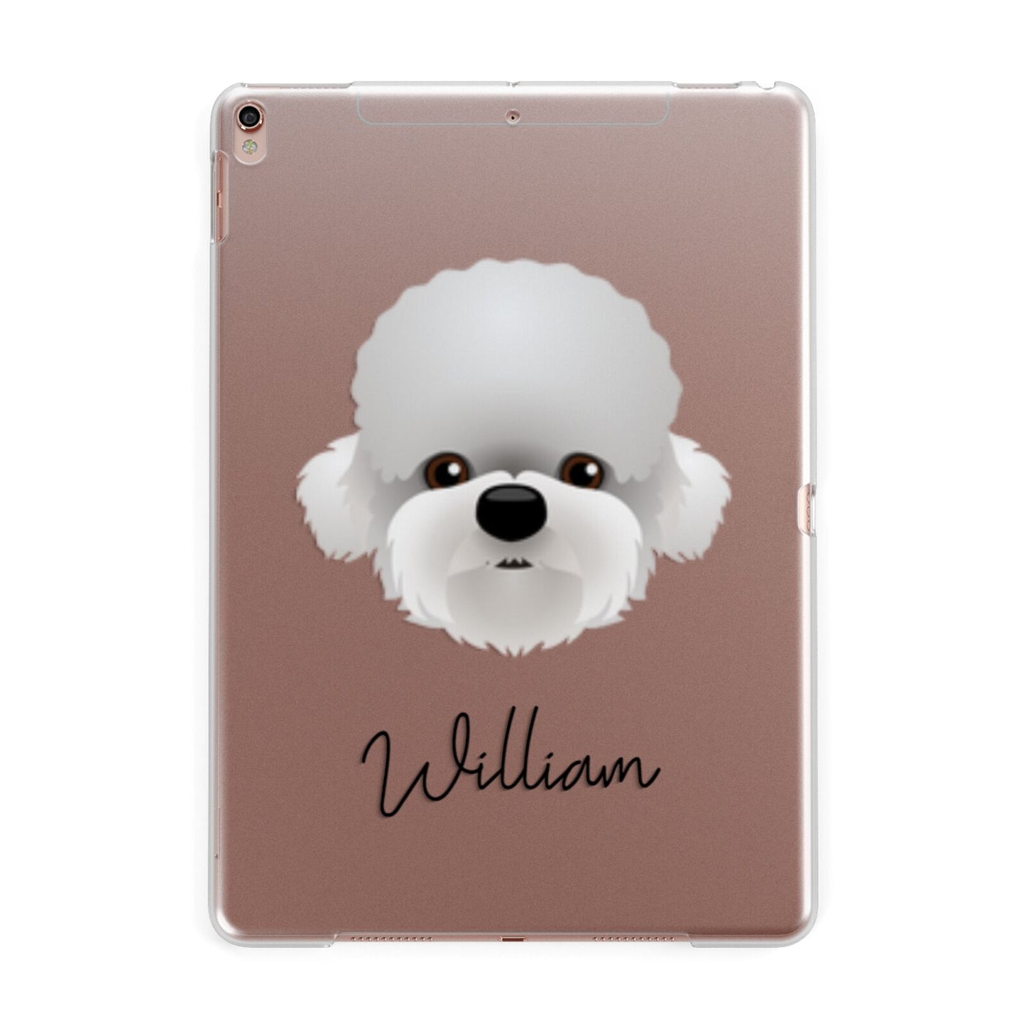 Dandie Dinmont Terrier Personalised Apple iPad Rose Gold Case